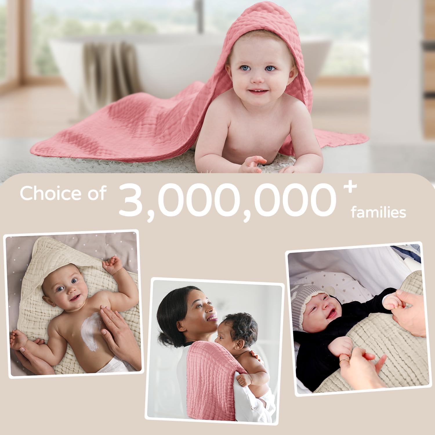 Yoofoss Hooded Baby Towels