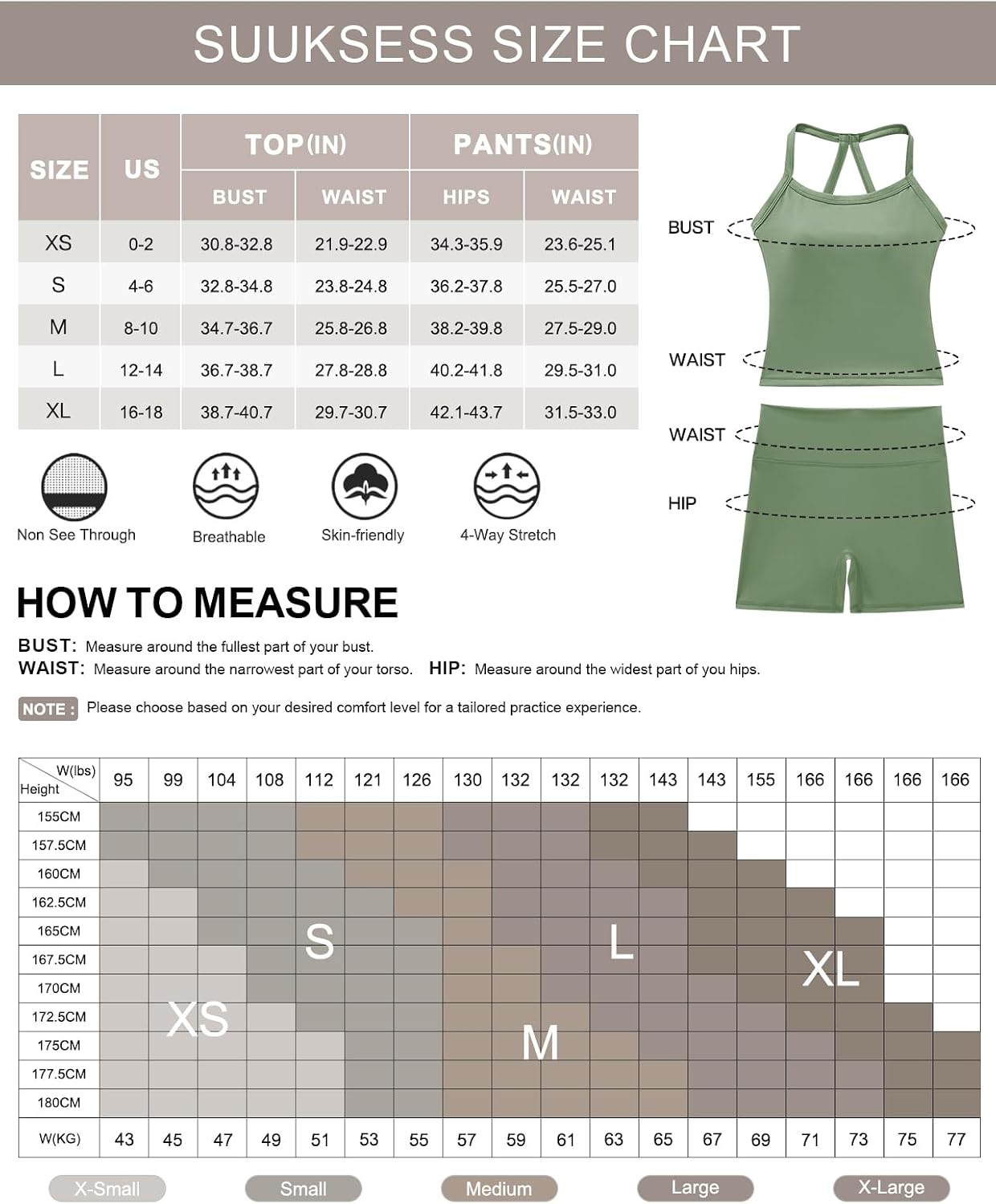 SUUKSESS Women 2 Piece Workout