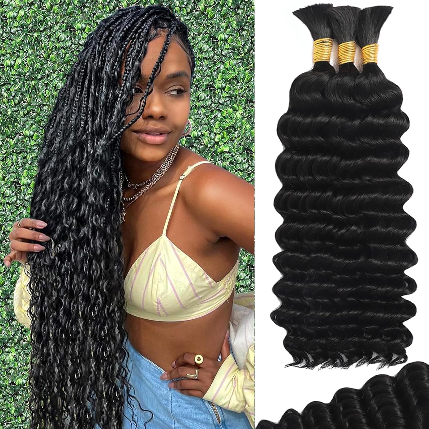 MOTFIN Human Braiding Hair