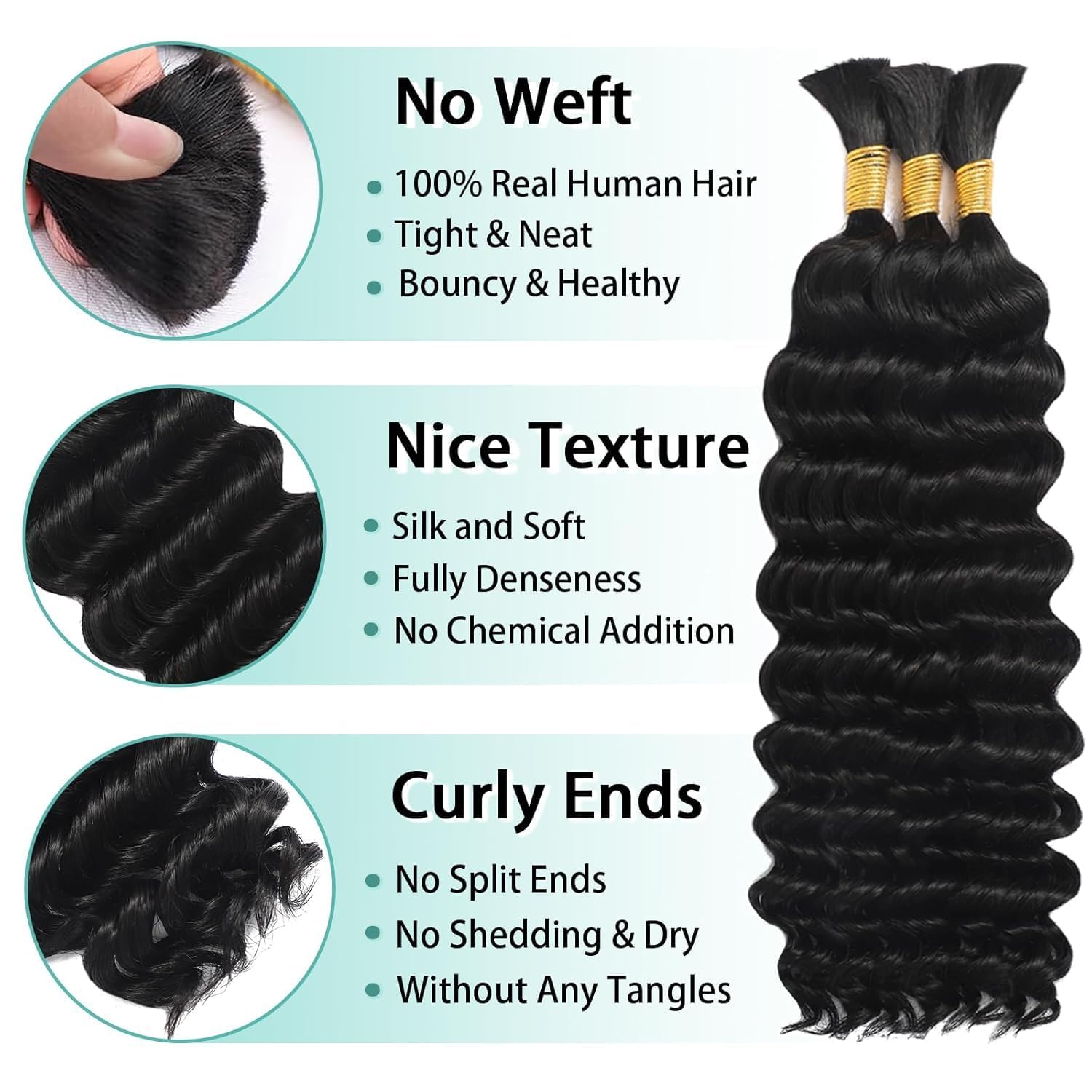 MOTFIN Human Braiding Hair