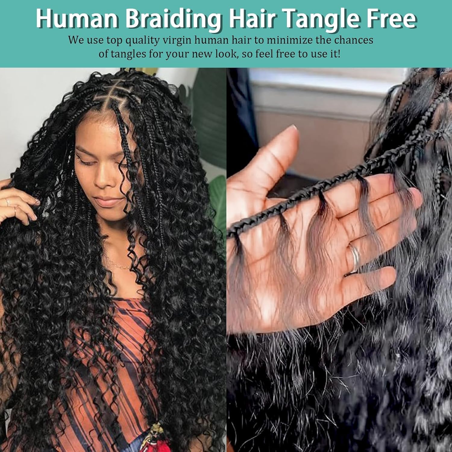 MOTFIN Human Braiding Hair