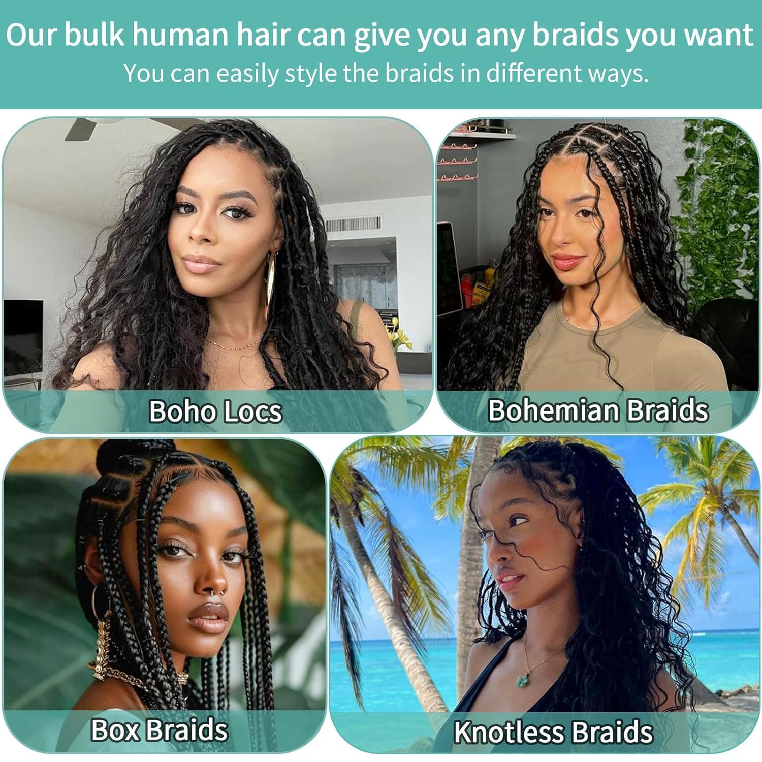 MOTFIN Human Braiding Hair
