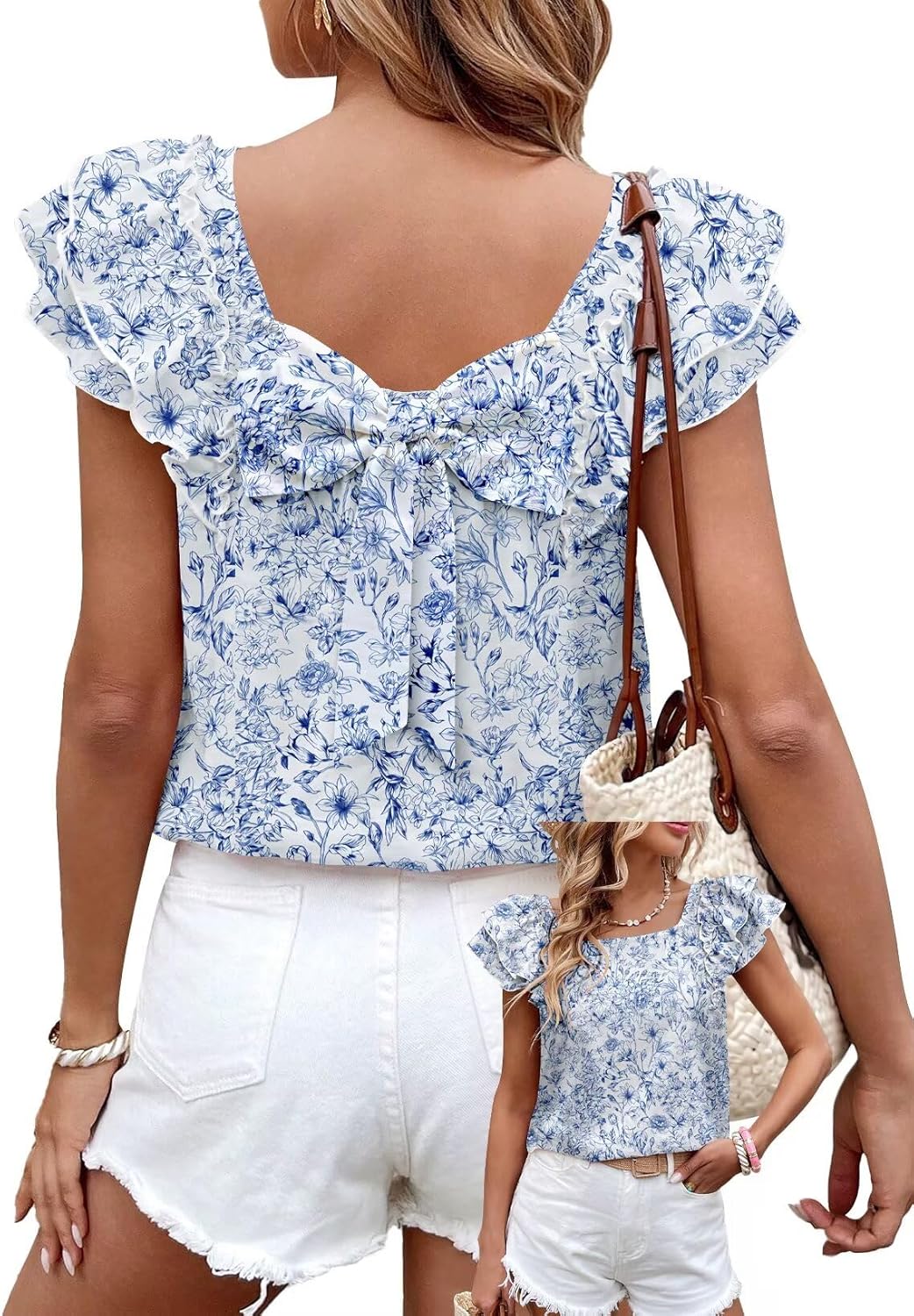 Falechay Womens Bow Tie Back