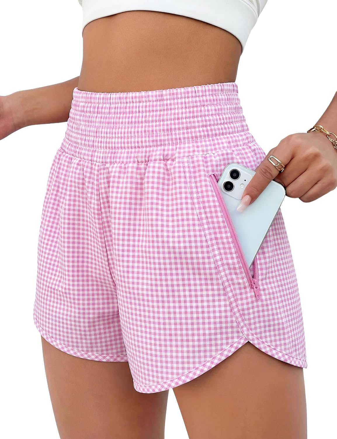 BMJL 2.5" Athletic Shorts for Women Comfy High Waisted Short with Pocket