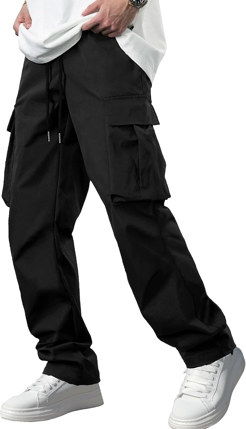 Comdecevis Men's Casual Cargo Pants