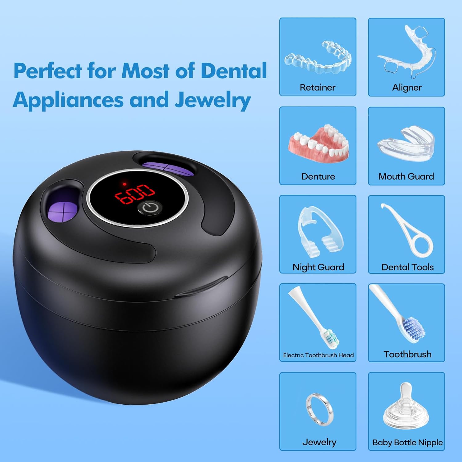 Upgraded Ultrasonic Retainer Cleaner Machine