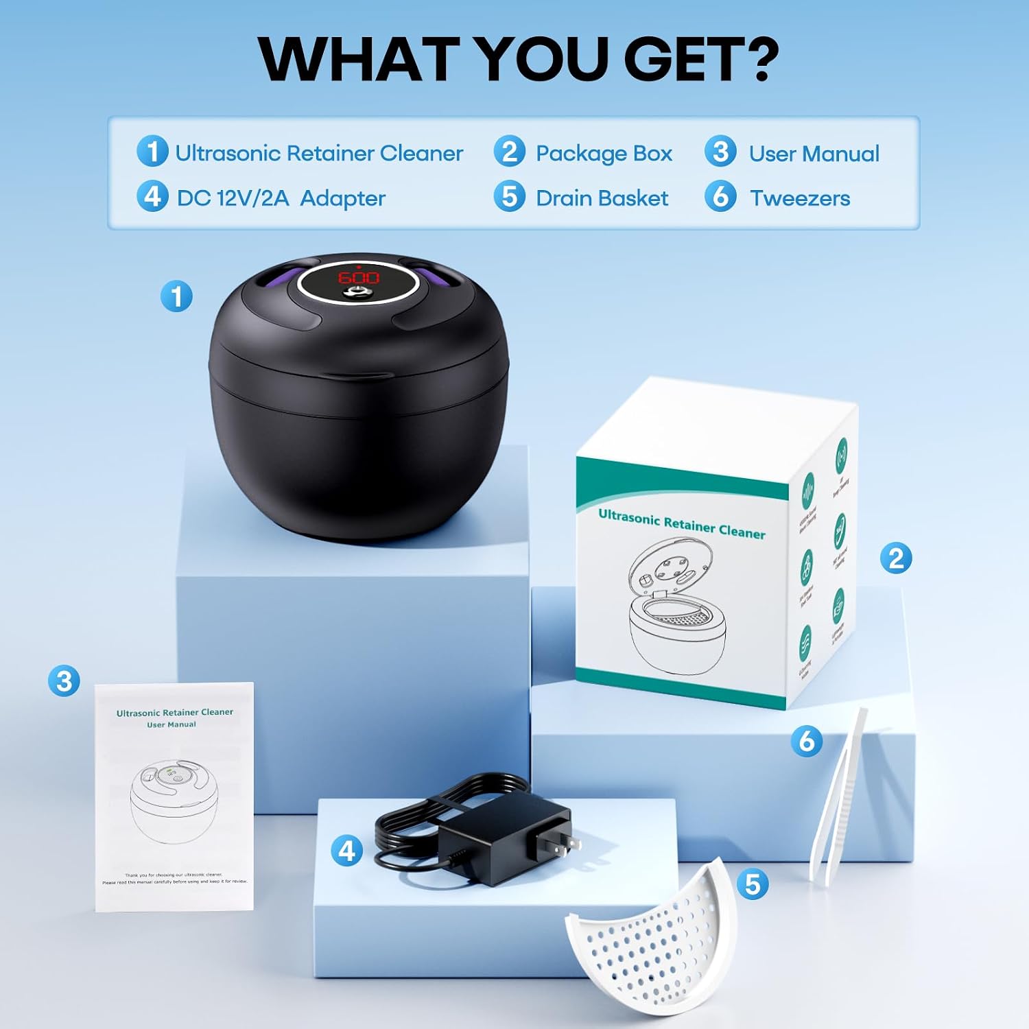 Upgraded Ultrasonic Retainer Cleaner Machine