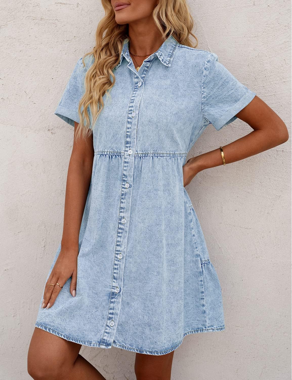 GRAPENT Denim Dress for Women