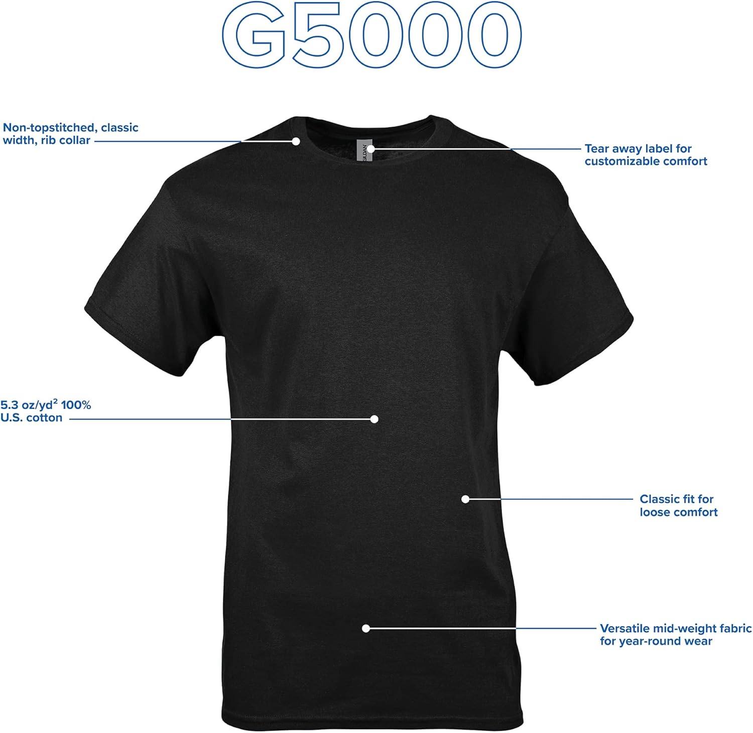 Gildan Adult Heavy Cotton T-Shirt, Style G5000 - Image 6