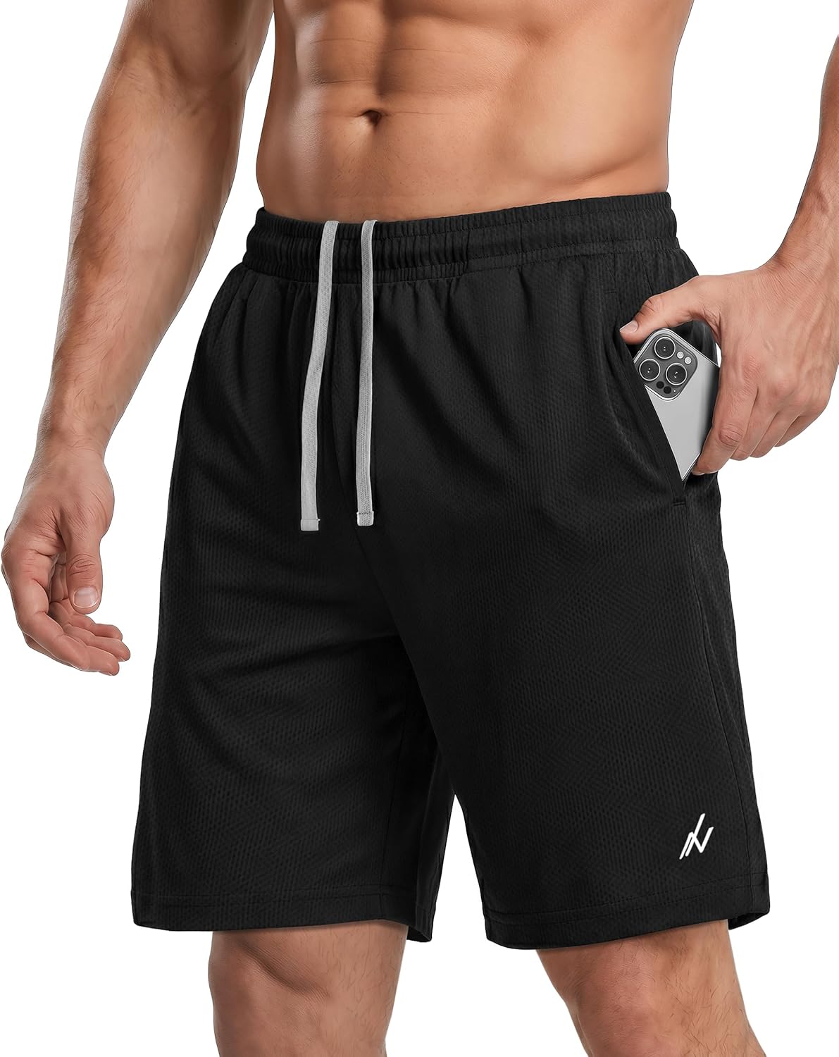 Breathable Mesh Mens Athletic Shorts