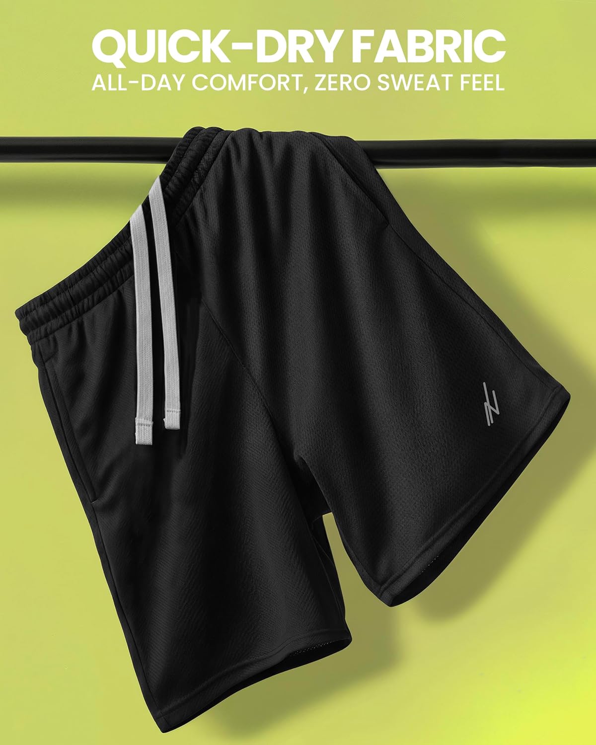 Breathable Mesh Mens Athletic Shorts