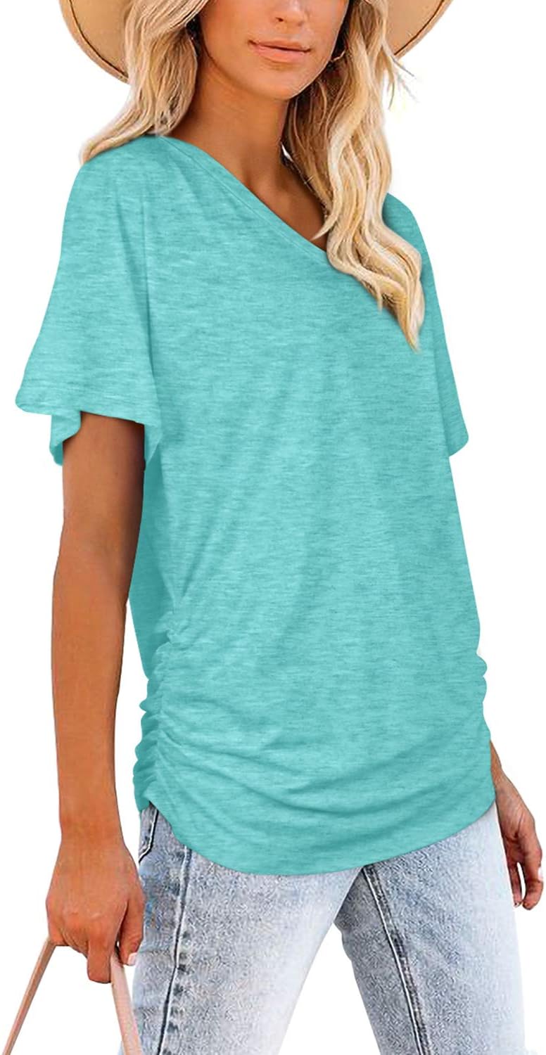 WIHOLL Womens Summer T-Shirts Short