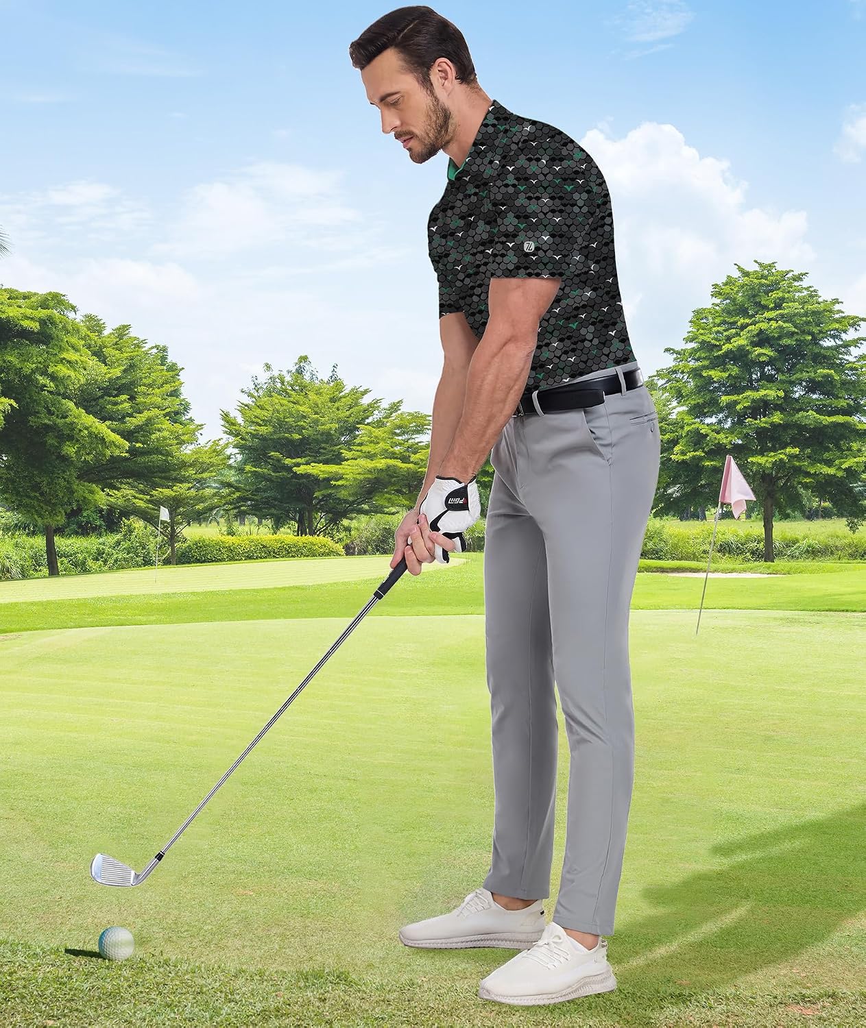 ZITY Men's Golf Shirts Short