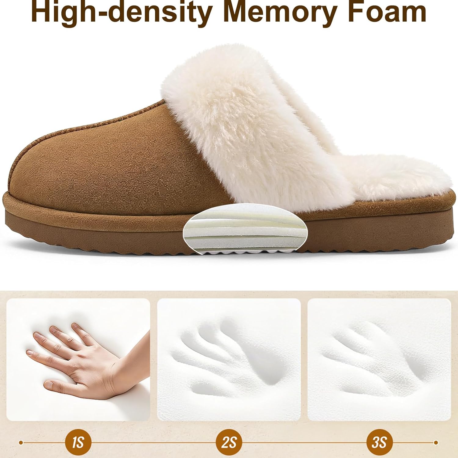 Fuzzy Memory Foam Slippers