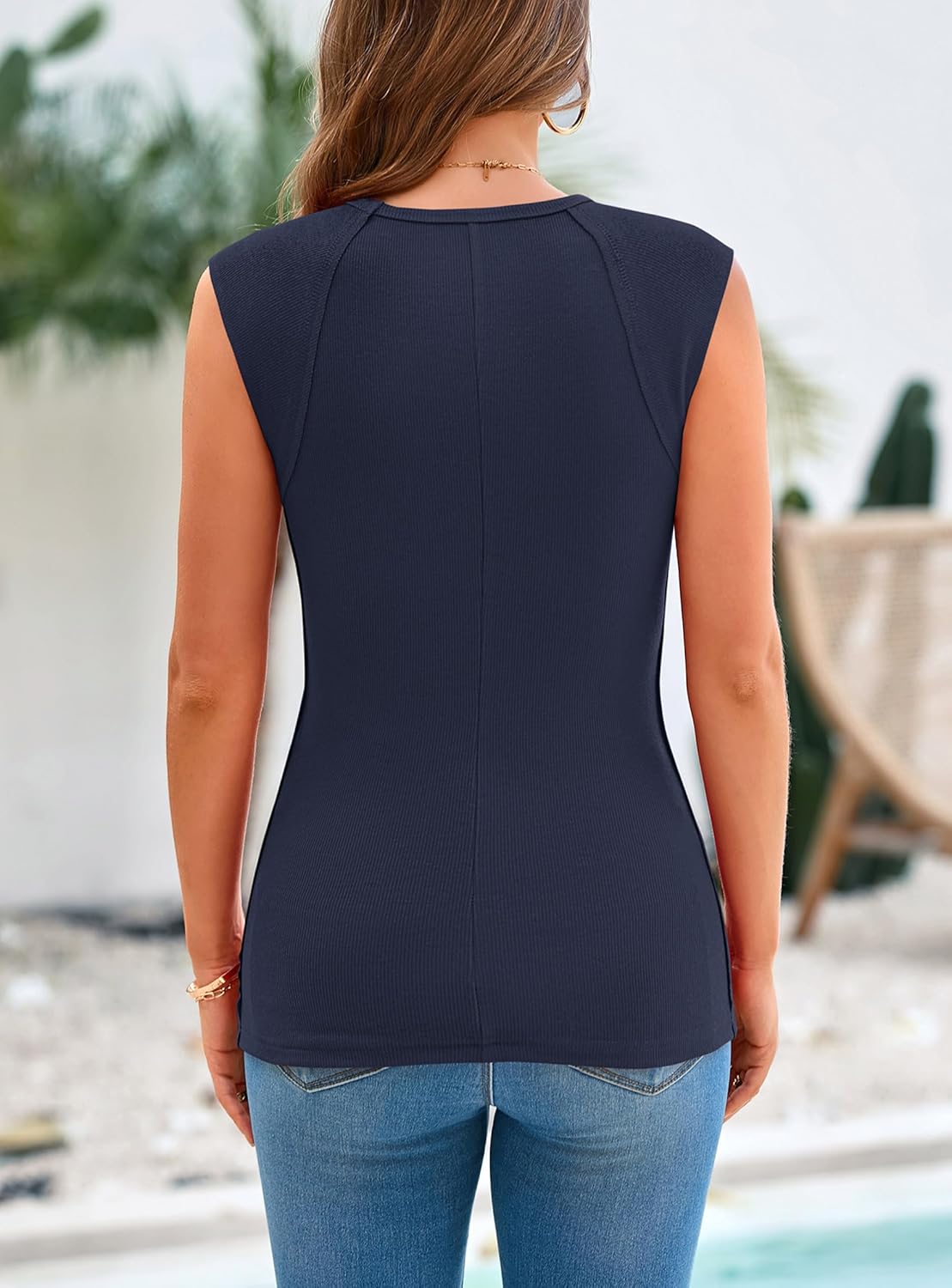 PRETTYGARDEN Women's Cap Sleeve Ribbed