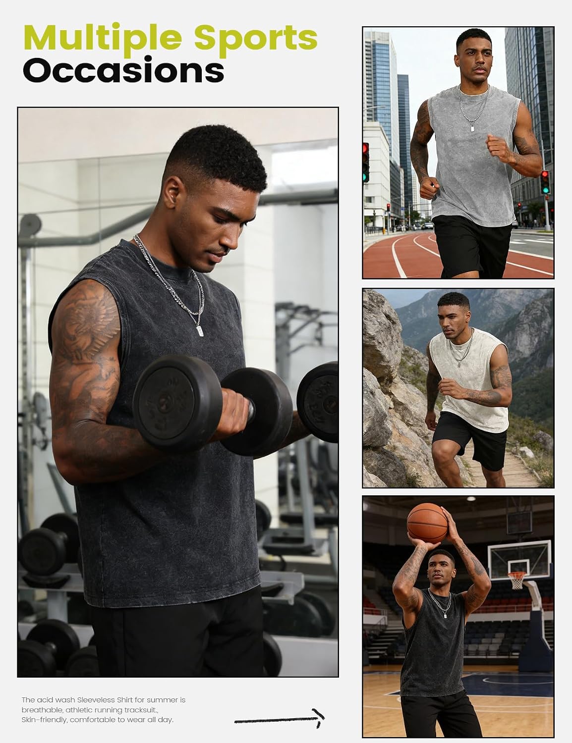 Yimoon Mens Tank Tops Workout