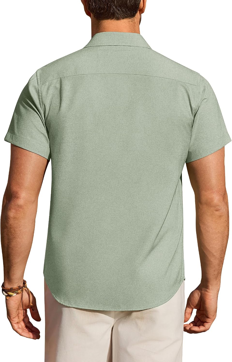 Mens Linen Shirt Short Sleeve