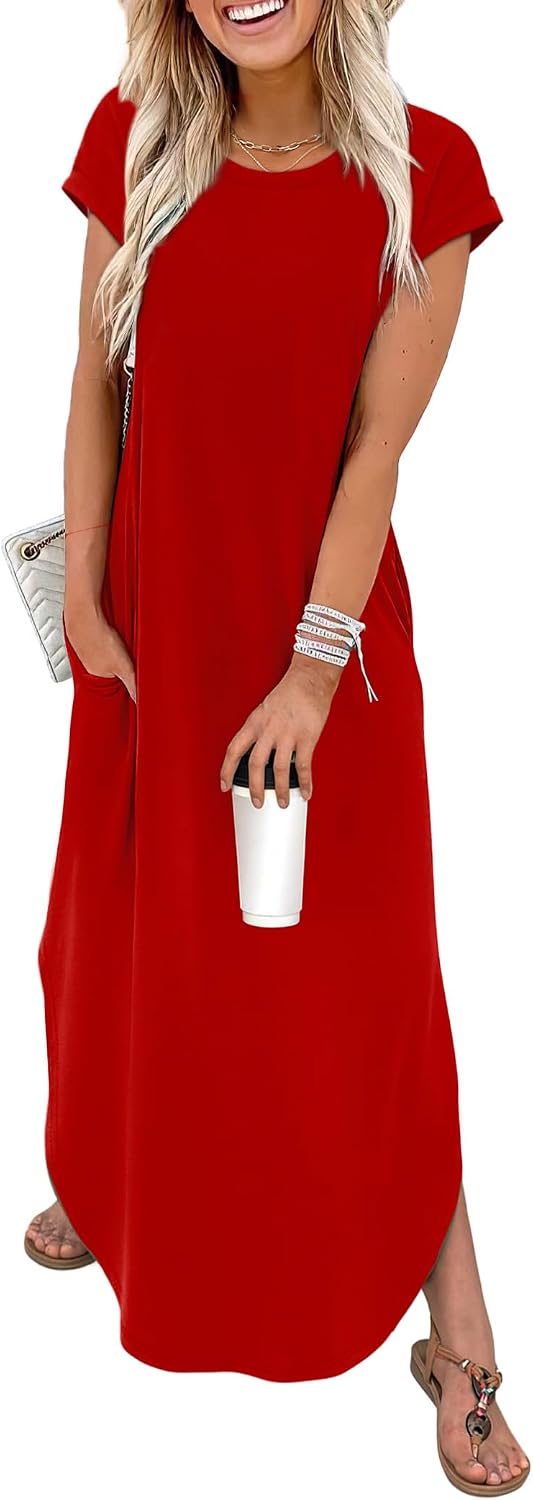 WIHOLL Summer Dresses Cap Sleeve