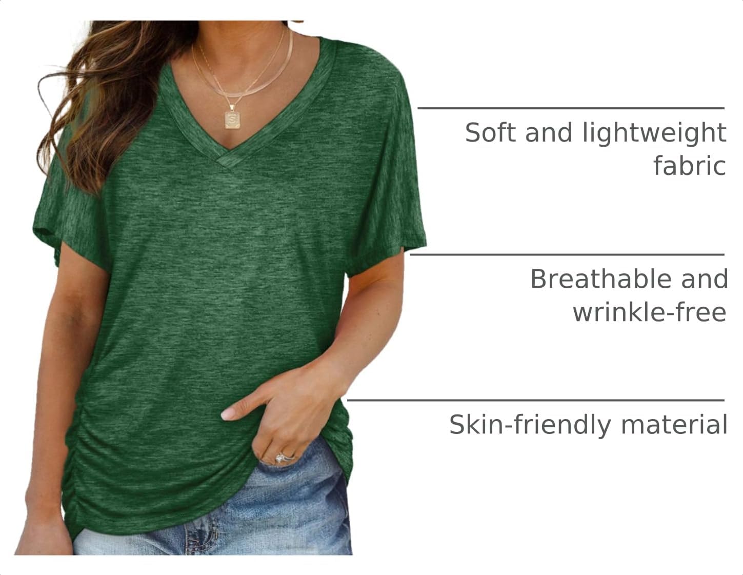 WIHOLL Womens Summer T-Shirts Short