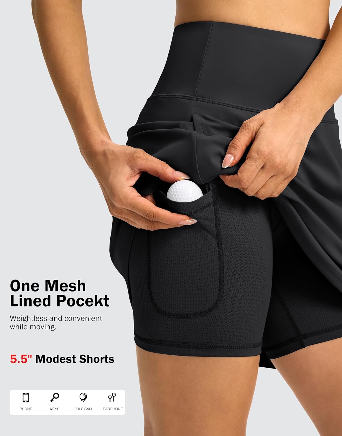 18" Skorts with 3 Pockets