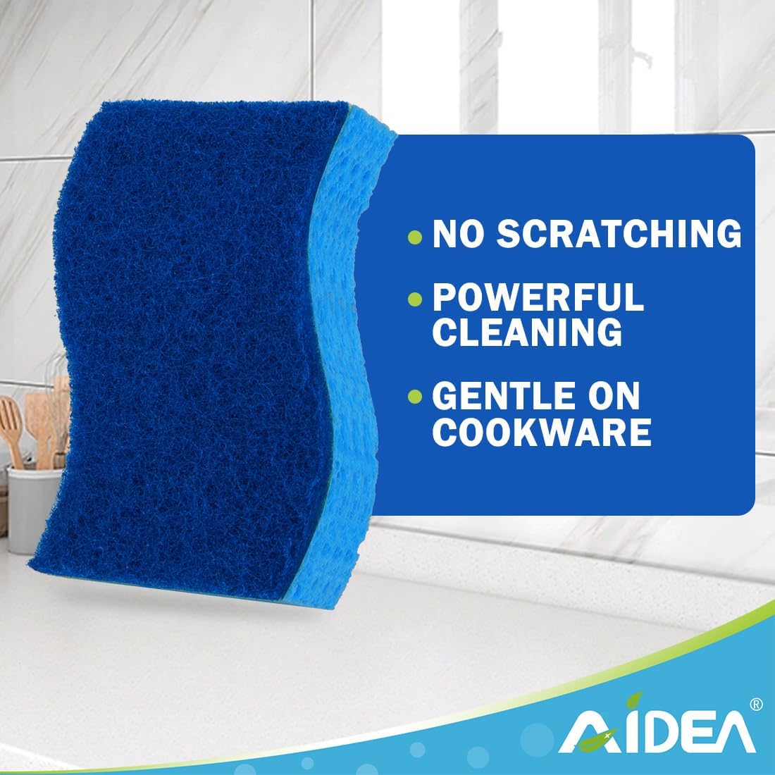 AIDEA Non Scratch Scrub Sponge-24Count
