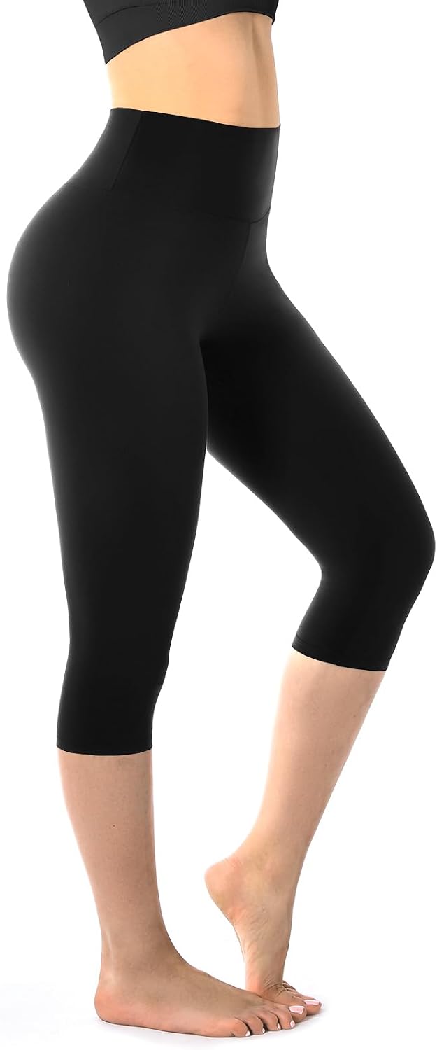 Walifrey Capri Leggings for Women | High Waisted, Buttery Soft, Gym Yoga Workout