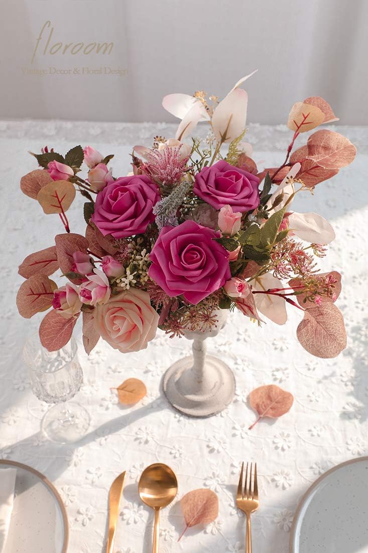 Floroom Artificial Flowers 25pcs Real