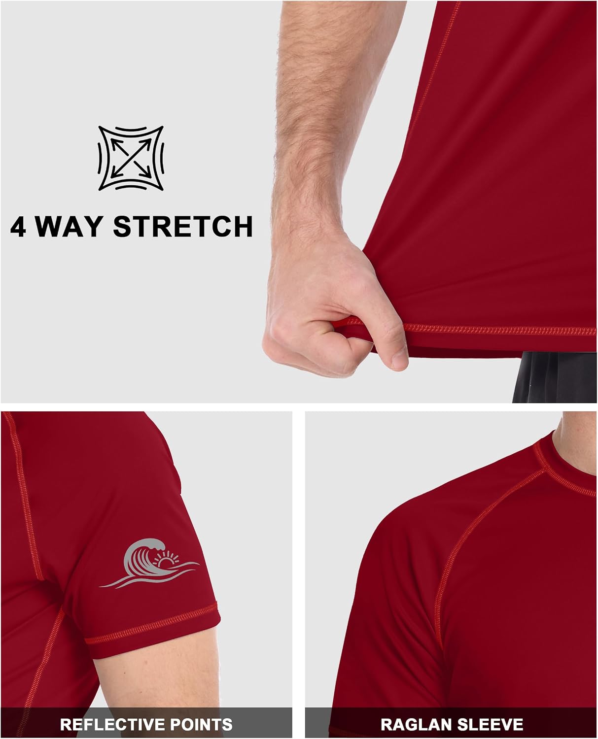 Men's Swim Shirts, UPF 50+