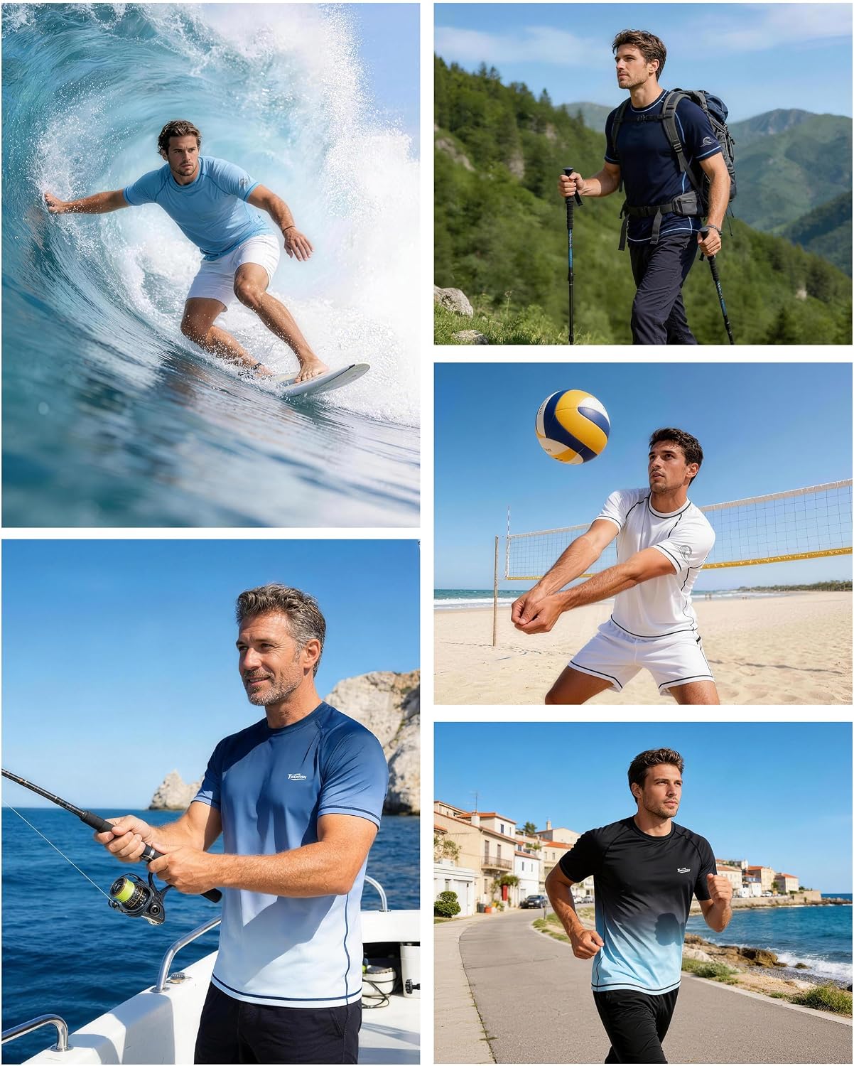 Men's Swim Shirts, UPF 50+
