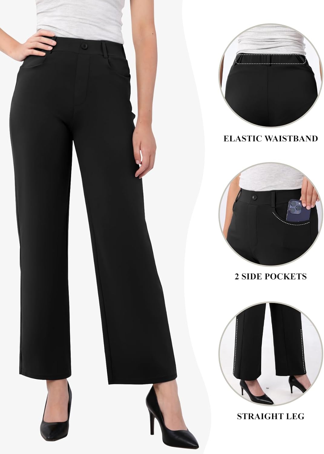 Womens Wide Leg Dress Pants