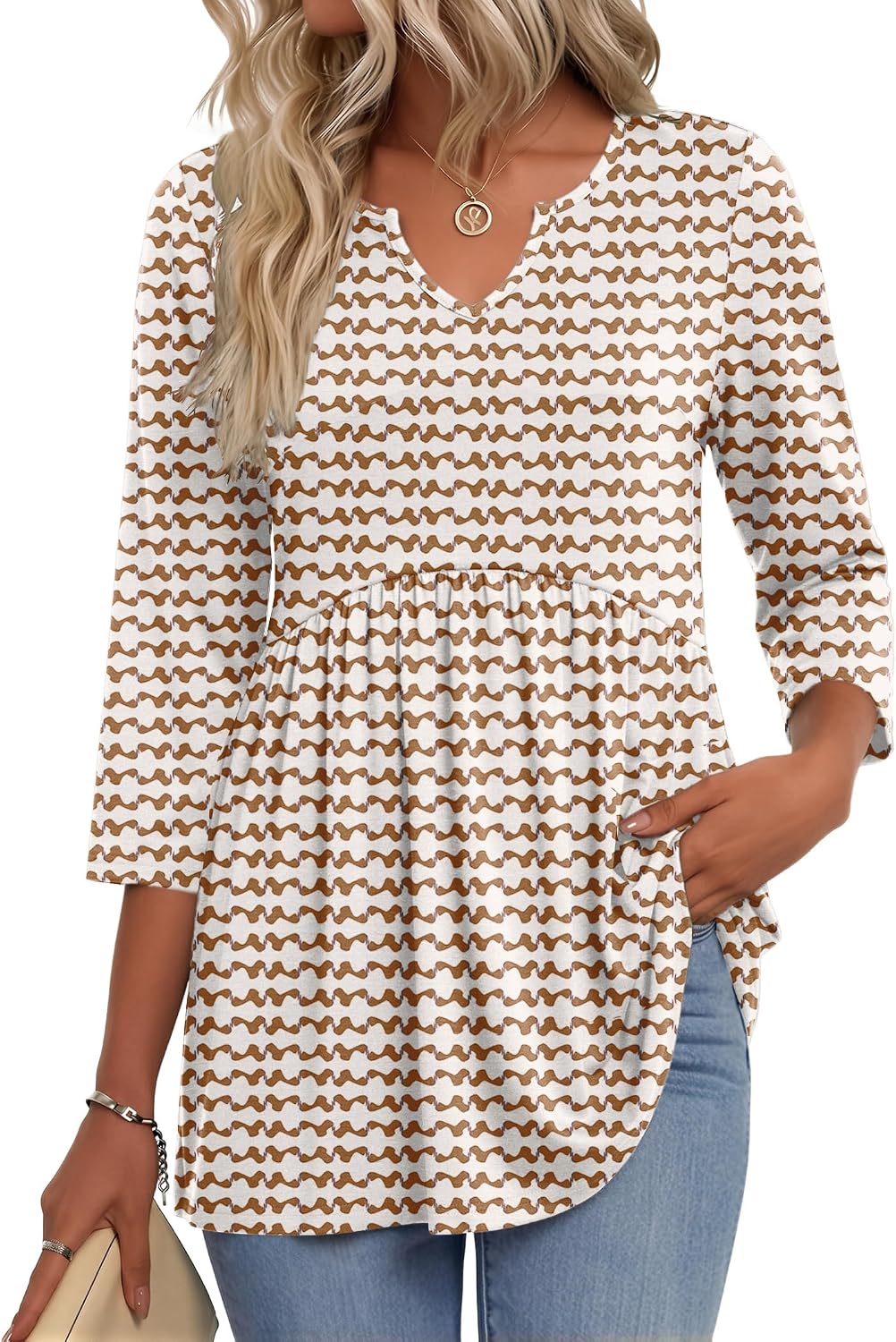 Zeagoo 3/4 Length Sleeve Womens