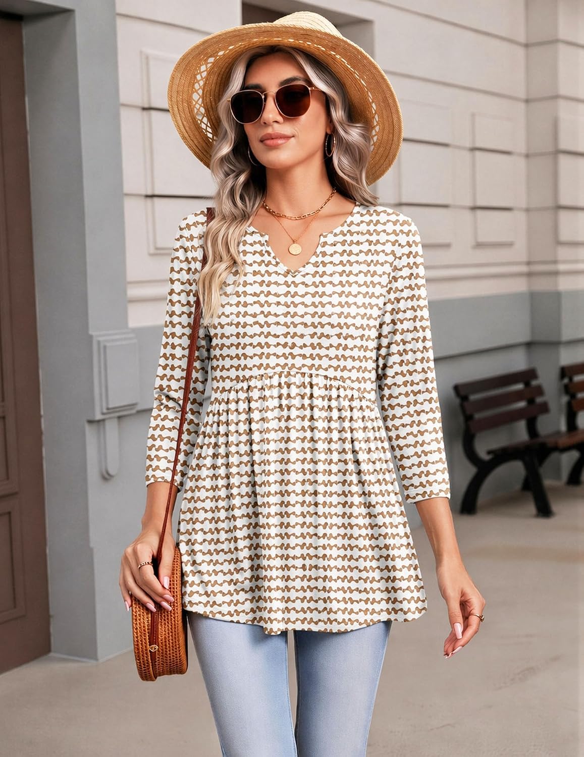Zeagoo 3/4 Length Sleeve Womens