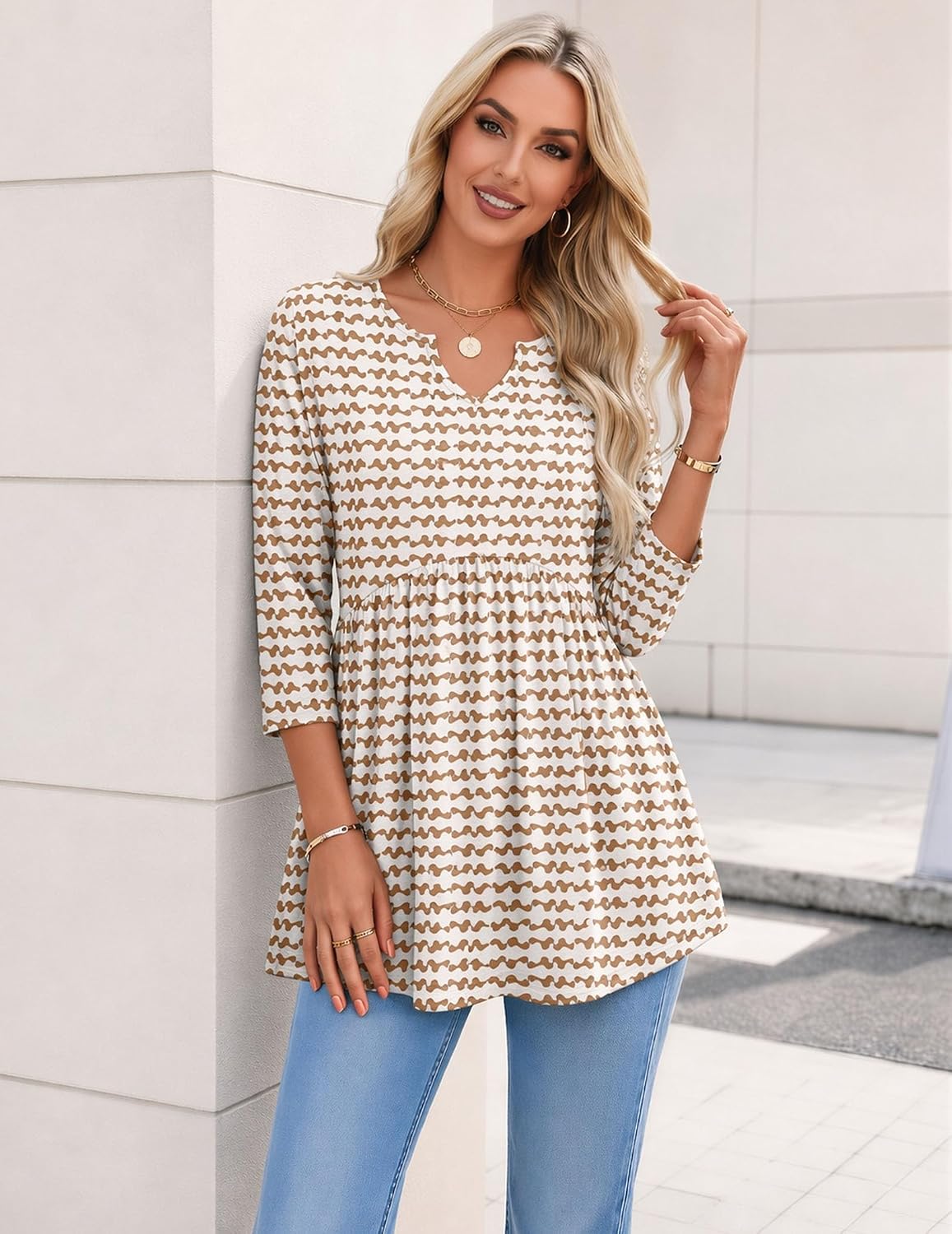 Zeagoo 3/4 Length Sleeve Womens