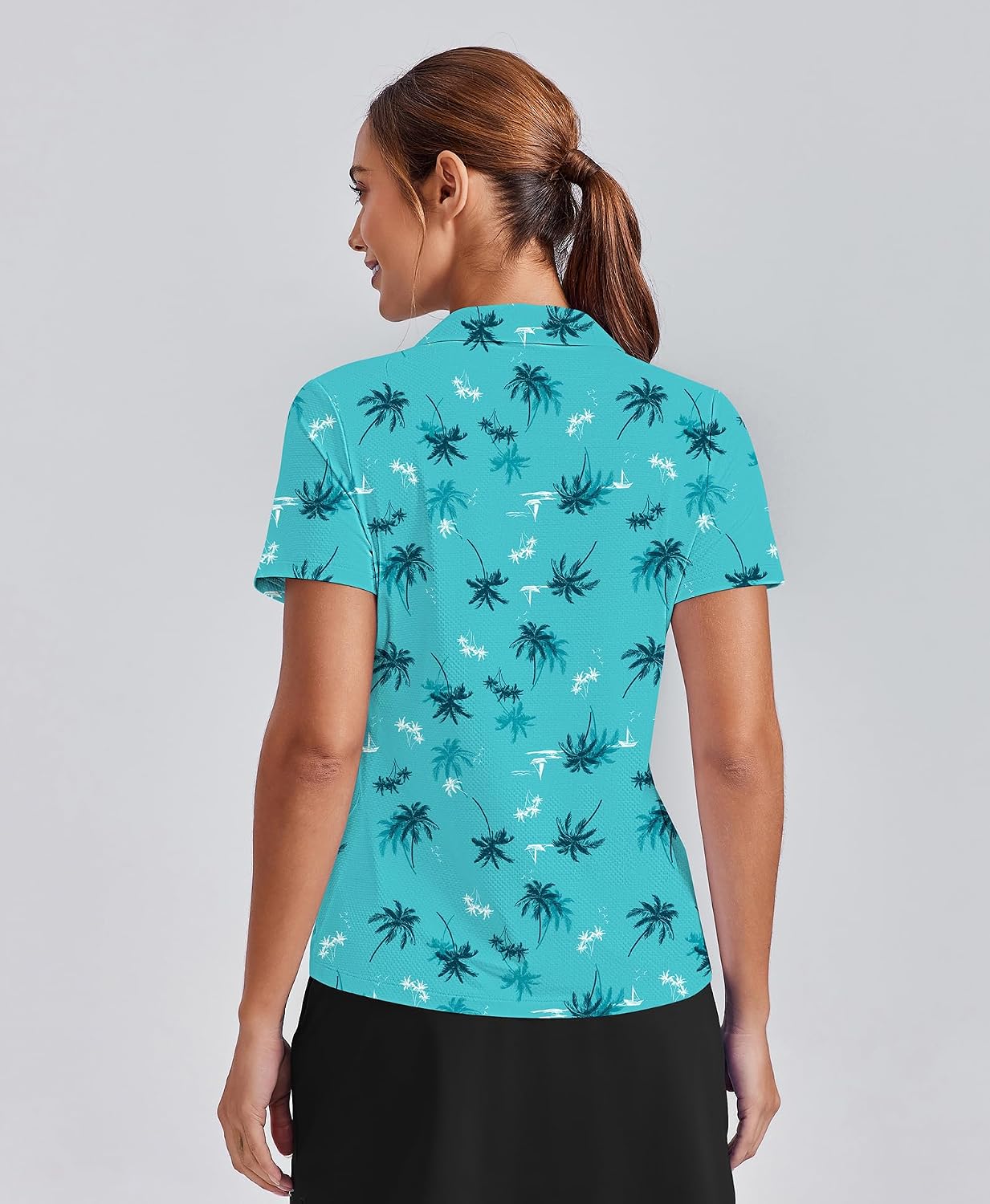 PINSPARK Womens Golf Shirt Short