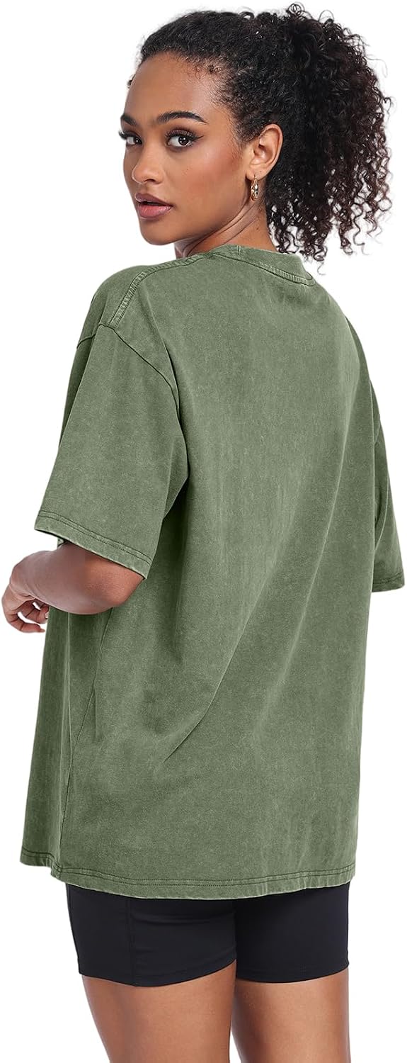 Womens Washed Vintage Oversized T-Shirt