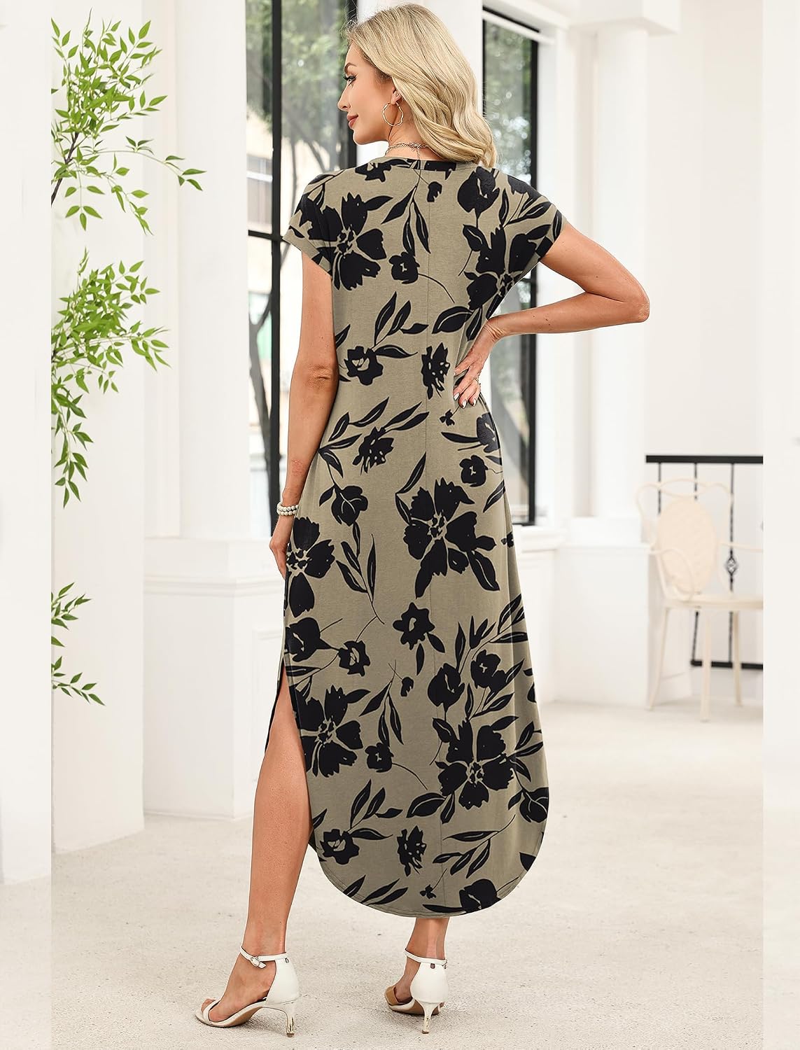 WIHOLL Summer Dresses Cap Sleeve