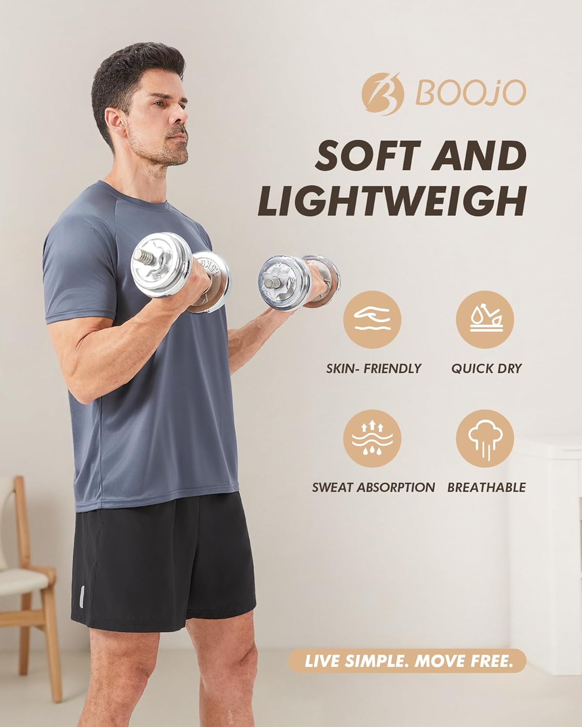 BOOJO Workout Mens Shirts