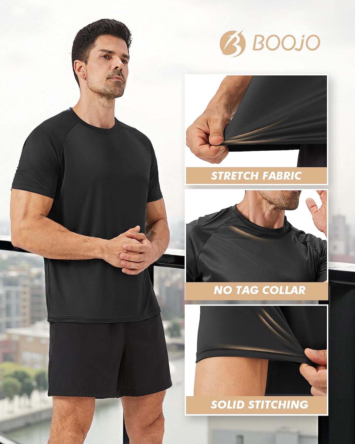 BOOJO Workout Mens Shirts