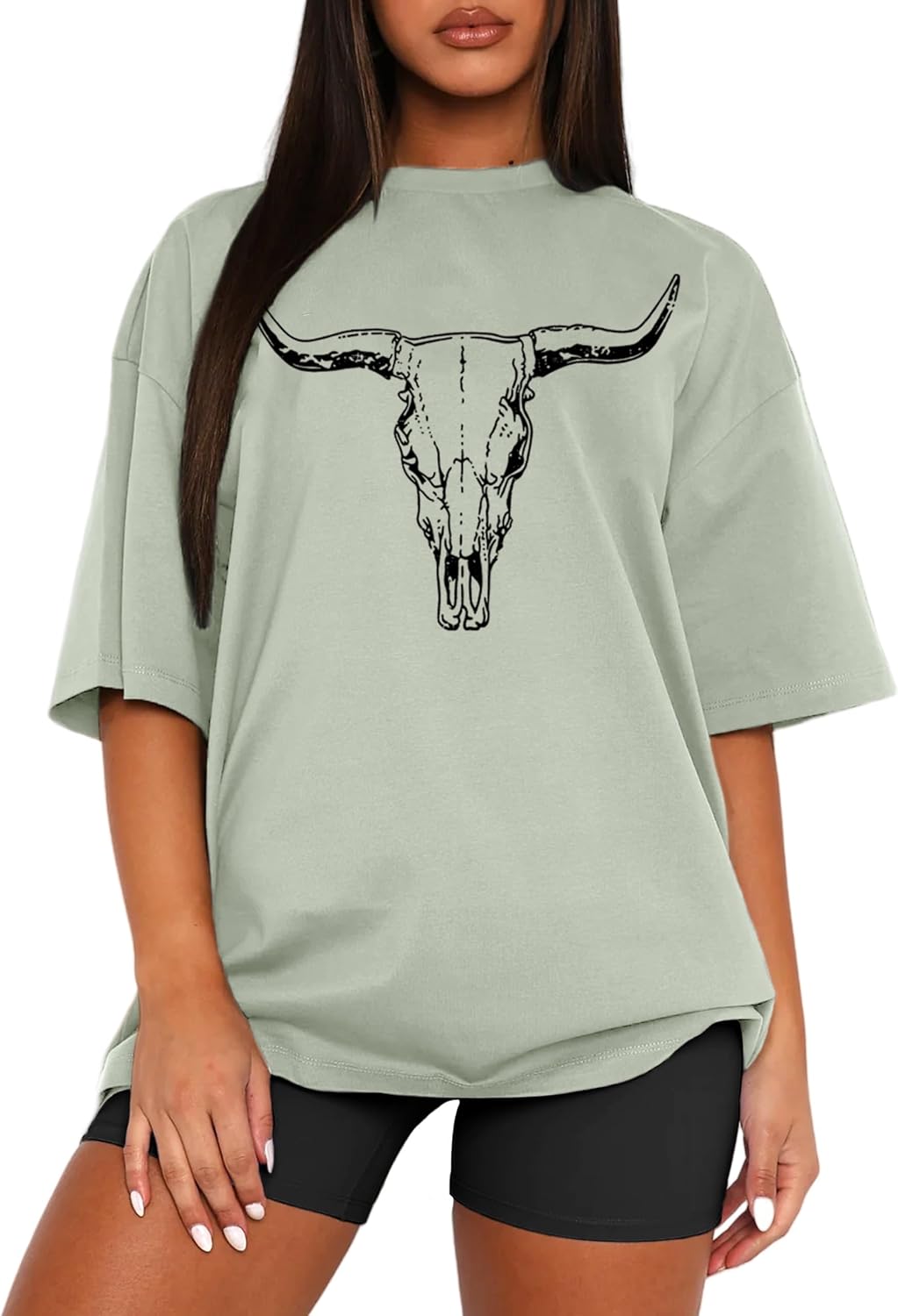MAPICK Women's Floral Graphic Tees Short Sleeve Casual T-Shirts Boho Style Cute Summer Loose Fit Tops