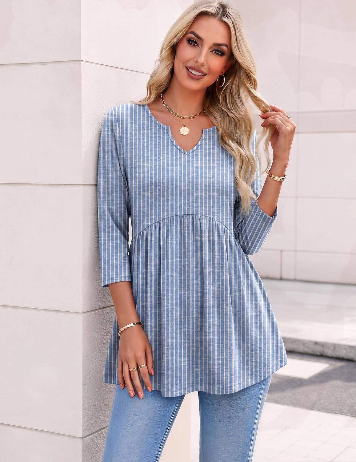 Zeagoo 3/4 Length Sleeve Womens
