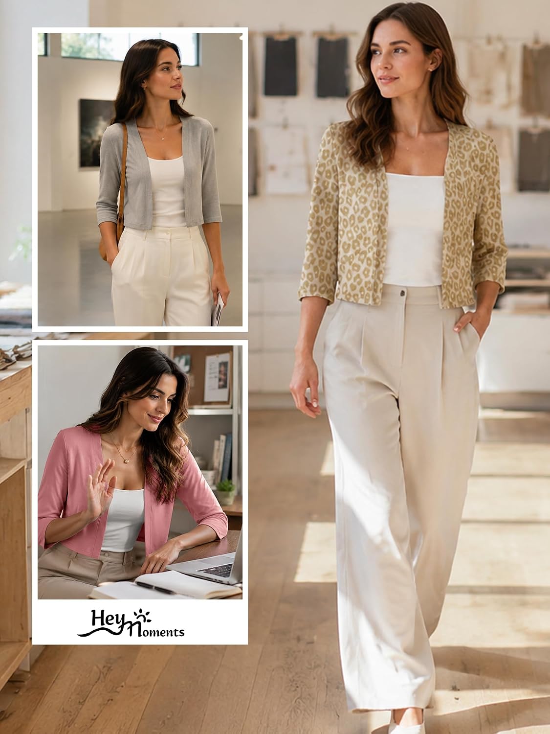 Heymoments Women's Thin Shrugs 3/4