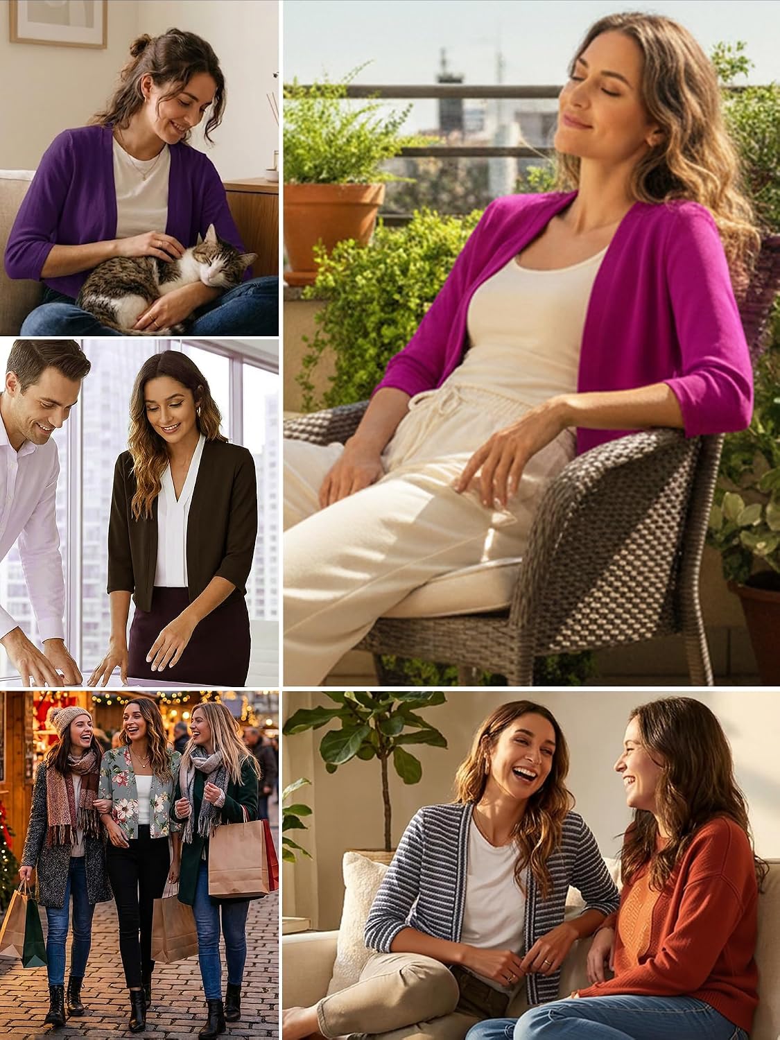 Heymoments Women's Thin Shrugs 3/4