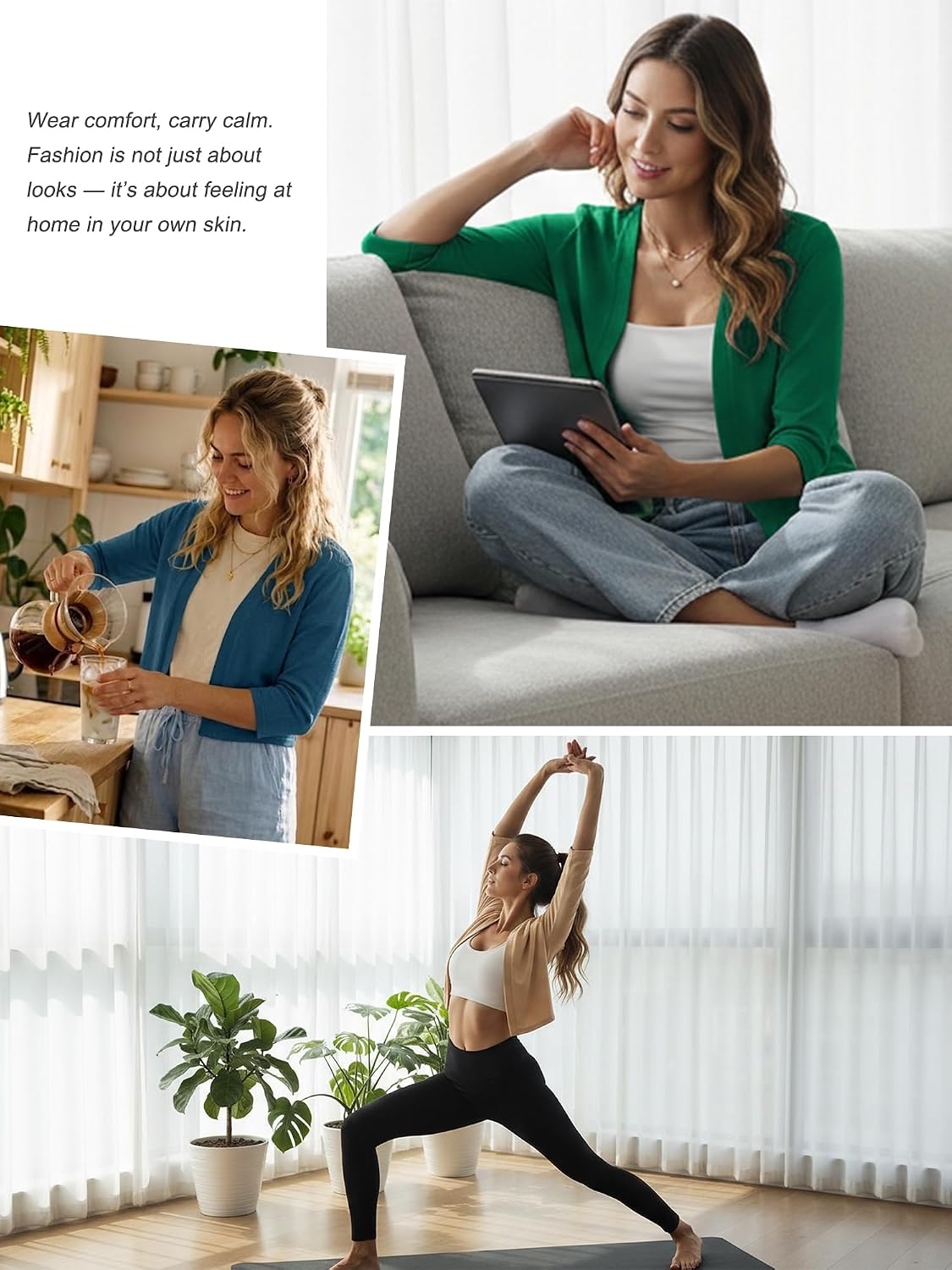 Heymoments Women's Thin Shrugs 3/4