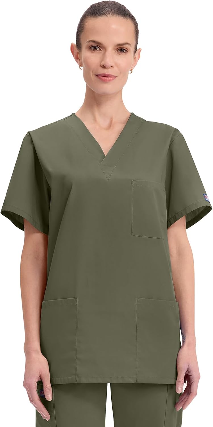 Cherokee WW Originals Scrubs for Women and Men Unisex V-Neck Scrub Top