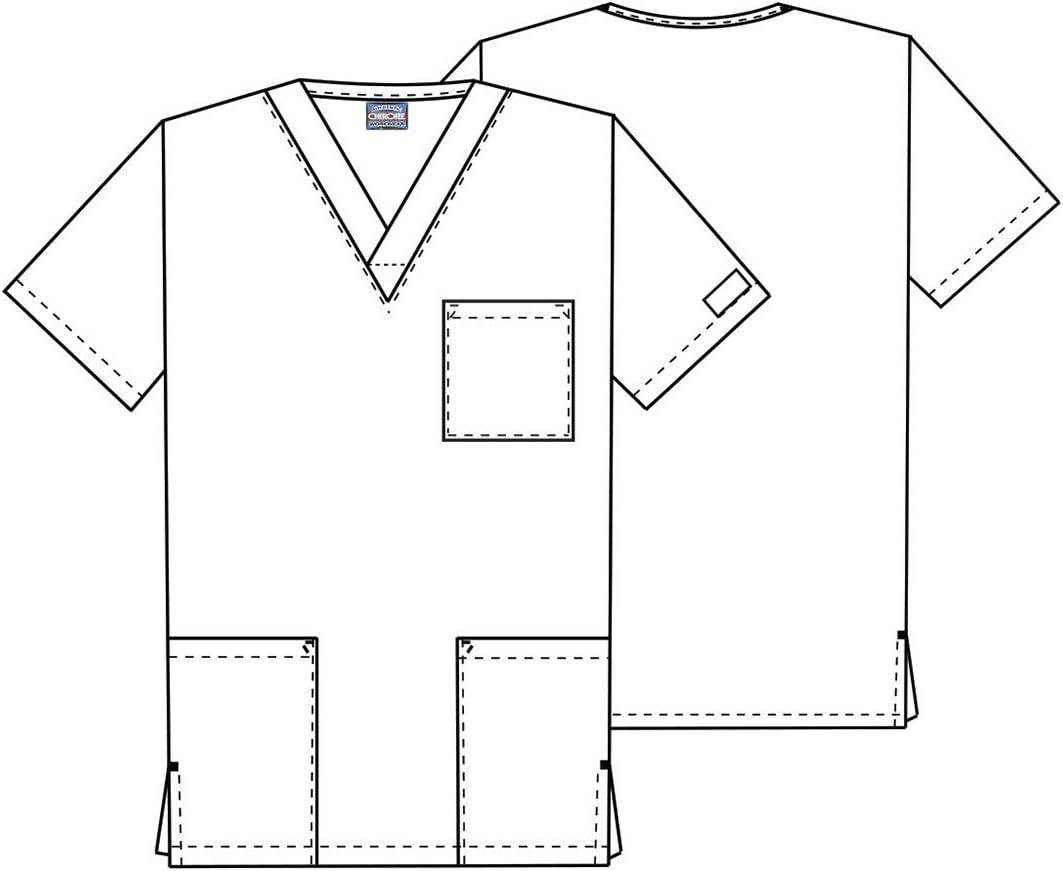 Cherokee WW Originals Scrubs for Women and Men Unisex V-Neck Scrub Top - Image 7