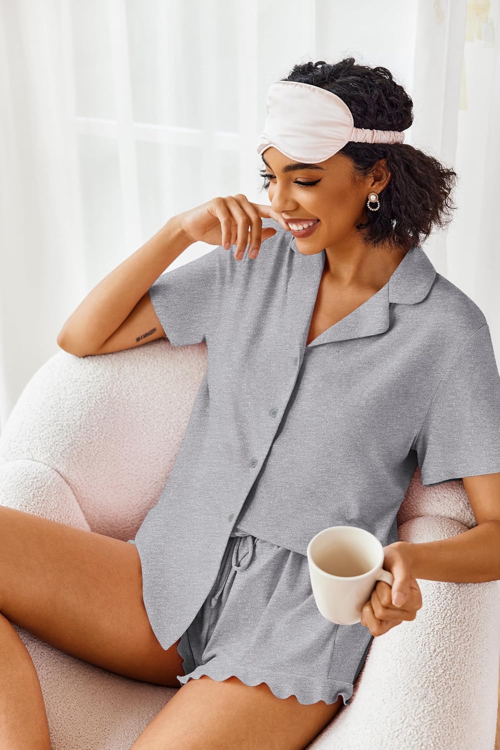 Ekouaer Pajamas Set for Women