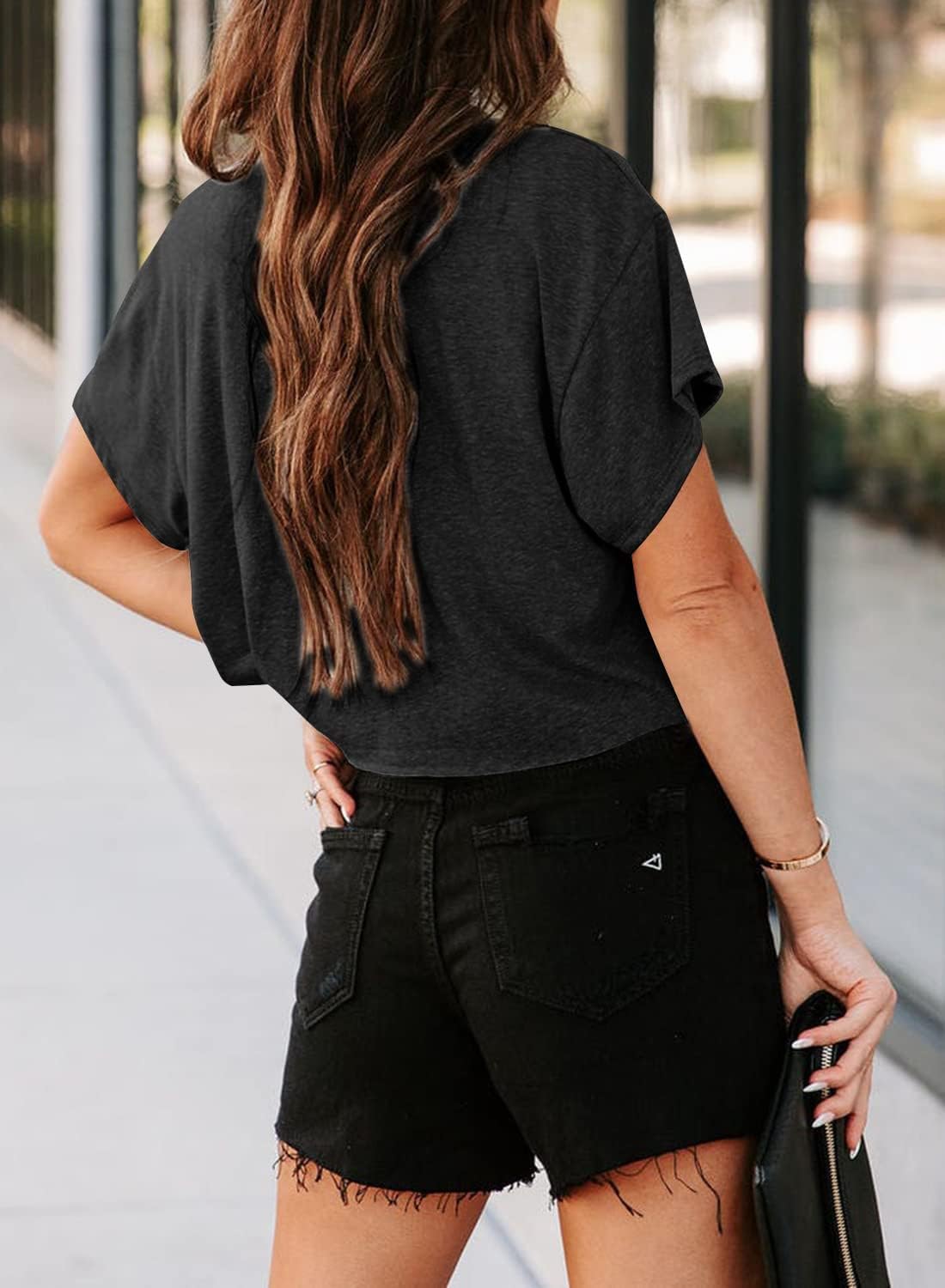 Tankaneo Women Short Sleeve Cropped