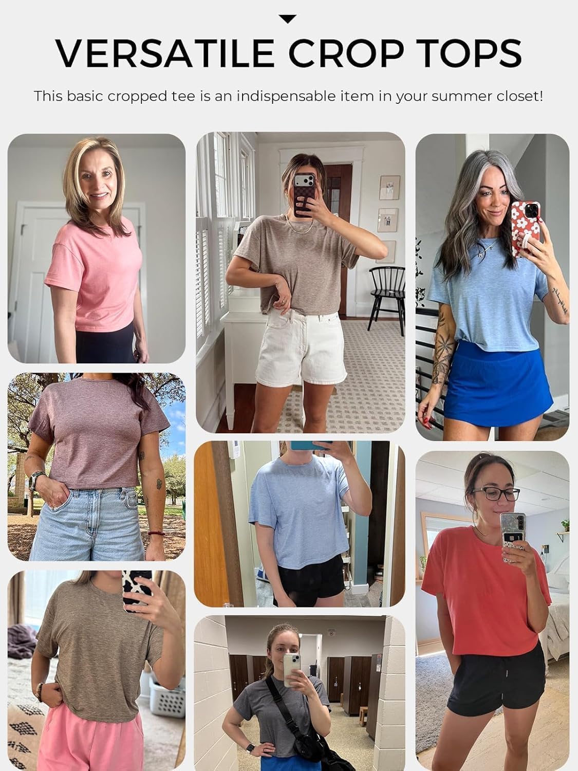 Tankaneo Women Short Sleeve Cropped
