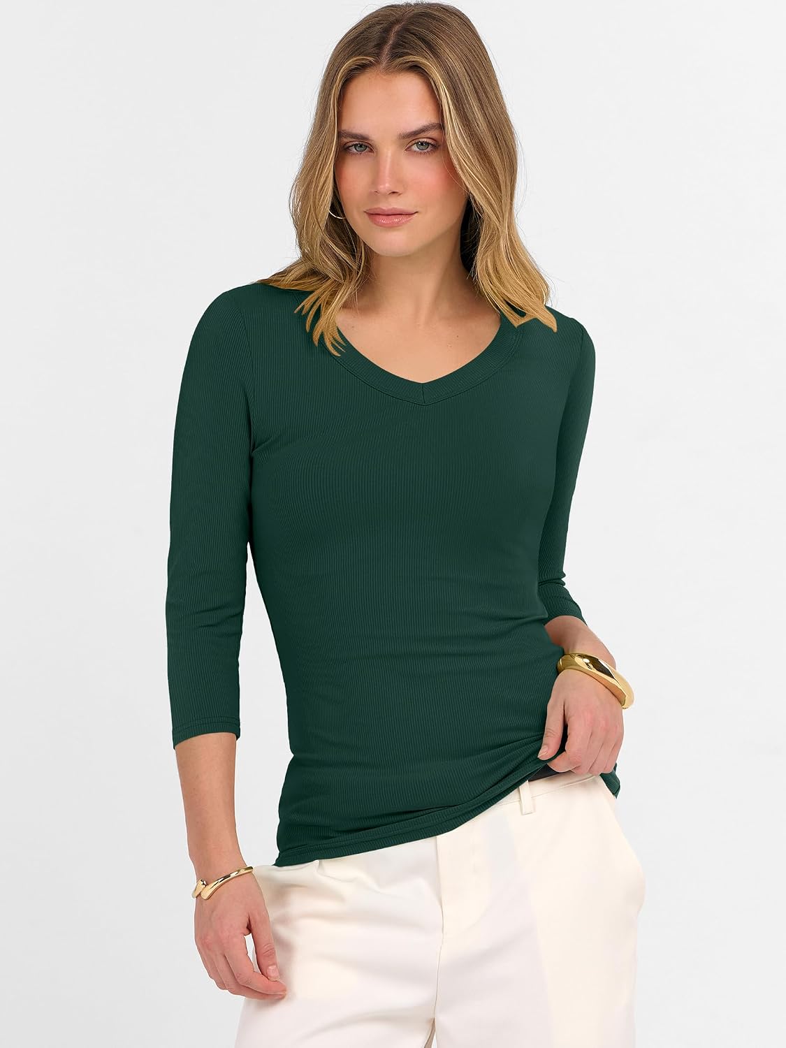 ANRABESS Womens 3/4 Length Sleeve