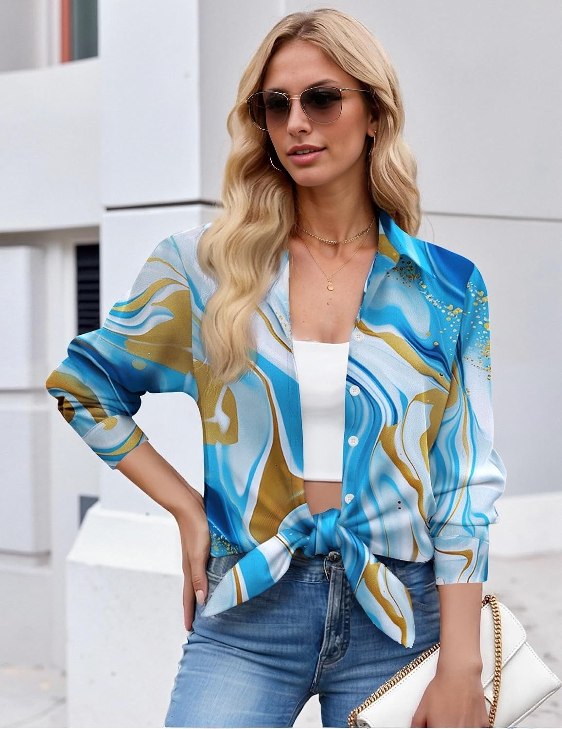 Zeagoo Button Down Shirt Women